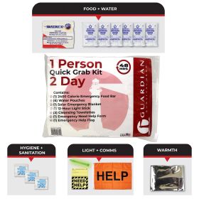 2 Day Quick Grab Kit in Resealable Bag