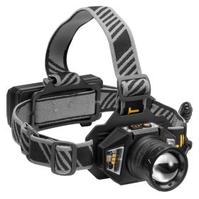 VEVOR Headlamp, Bright LED Rechargeable Headlight, Lightweight Head Flashlight with 16 Lighting Modes, Adjustable Headband & 90Â° Angle