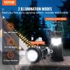 VEVOR LED Camping Lanterns, 4 Pack Rechargeable Camping Flashlights, Solar & USB Charging, Portable Collapsible, Bulit to Last Lights, As Power Bank