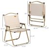 Folding Camping Chairs Set of 2 Lightweight Portable Armchairs for Outdoor Festivals Fishing Beach Khaki