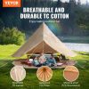 VEVOR Canvas Bell Tent, 4 Seasons 7 m/22.97 ft Yurt Tent, Canvas Tent for Camping with Stove Jack, Breathable Tent Holds up to 12 People