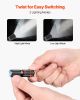 VEVOR Keychain Flashlight, Rechargeable Mini LED Flashlight, 200 High Lumens Pocket-Sized Flashlight with 2 Lighting Modes