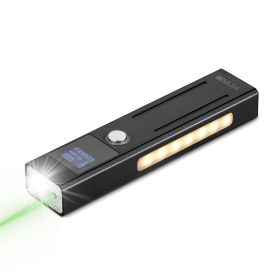 VEVOR EDC Flat Flashlight, 3-in-1 High Lumens LED Flashlight with Green Beam, IPX4 Waterproof Rechargeable Flash Light for Office Presentation, Hiking