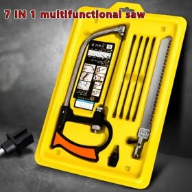 Devil Saw, Curve Saw, Multi Functional Saw, Outdoor Equipment, Mini Hand Saw, Woodworker DIY Saw, Woodworker Hand Saw, Without Battery (Option: 7in1multifunctionsaw)