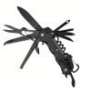 1pc 16-in-1 Multifunctional Pocket Knife Set with Keychain Holder, Scissors, Bottle Opener, Saw, and Camping Combination Tool - Essential Outdoor