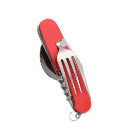 "Carabiner-Ready Multi-Tool â€“ Clip to Backpacks for On-the-Go Meals" (Color: Red)