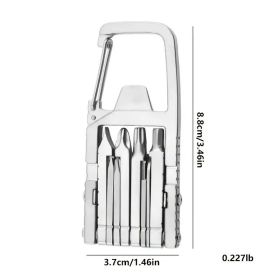 13 In 1 Multi-function Gadgets Stainless Steel Combination Tools, Mobile Phone Holder, Folding Outdoor, Bottle Opener, Screwdriver, Hiking Buckle (Option: 13in1MultiTool)